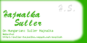 hajnalka suller business card